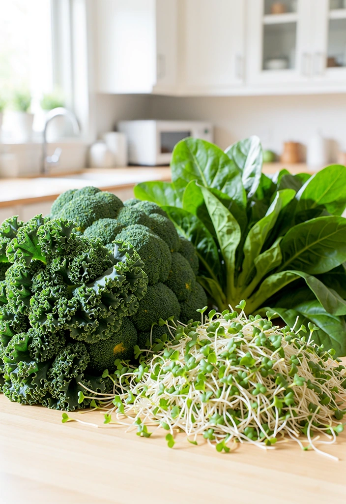 Gröna grönsaker för hälsa